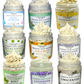 Fresh and spa whipped body butter scent guide featuring clean airy fragrances with descriptions by Natural Glow Hair & Body