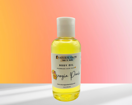 Peach body oil, massage oil