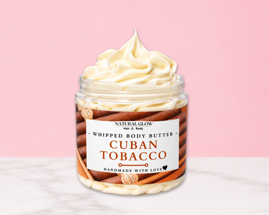 Cuban Tobacco whipped body butter by Natural Glow Hair & Body