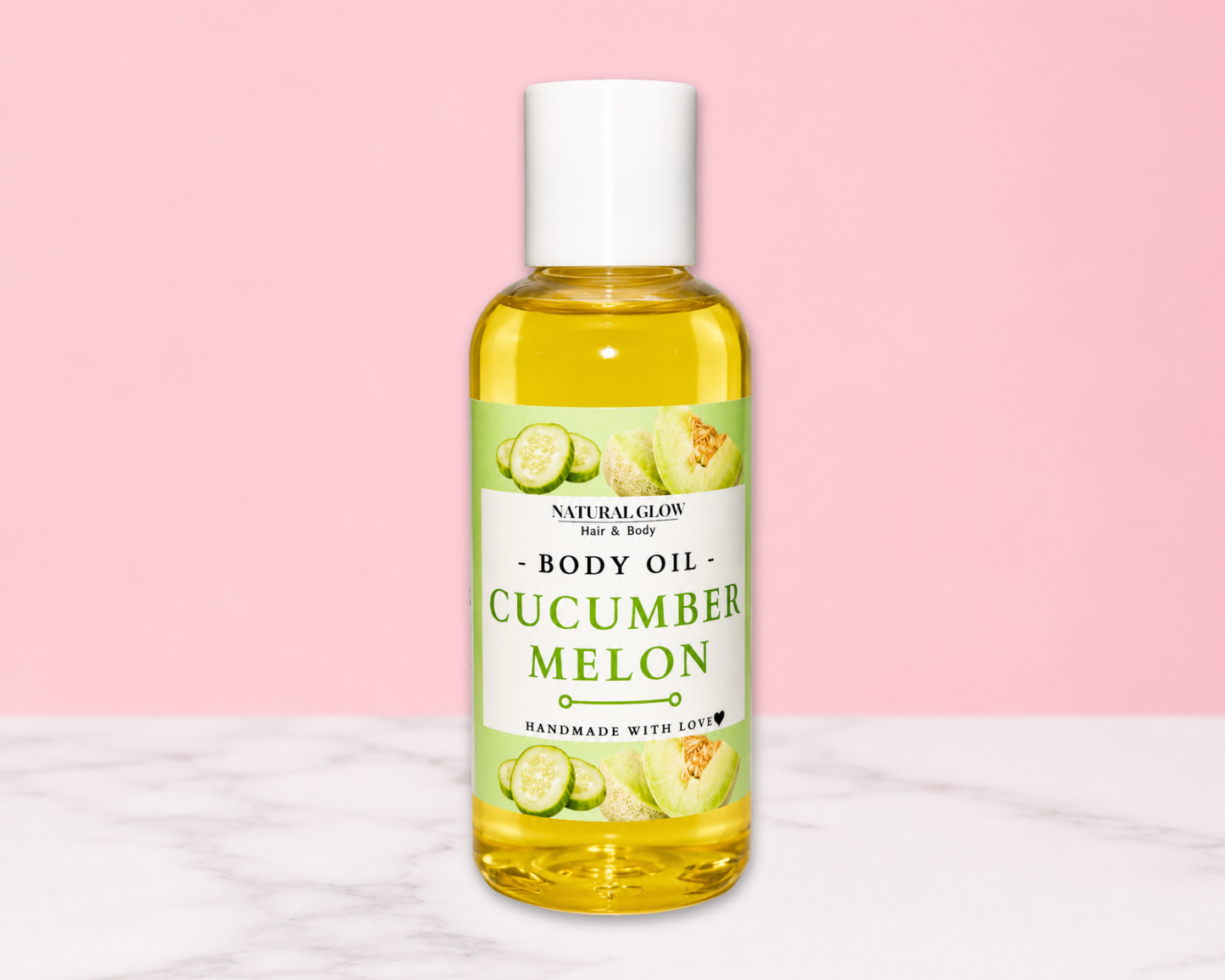 cucumber melon moisturizing body oil by Natural Glow Hair & Body