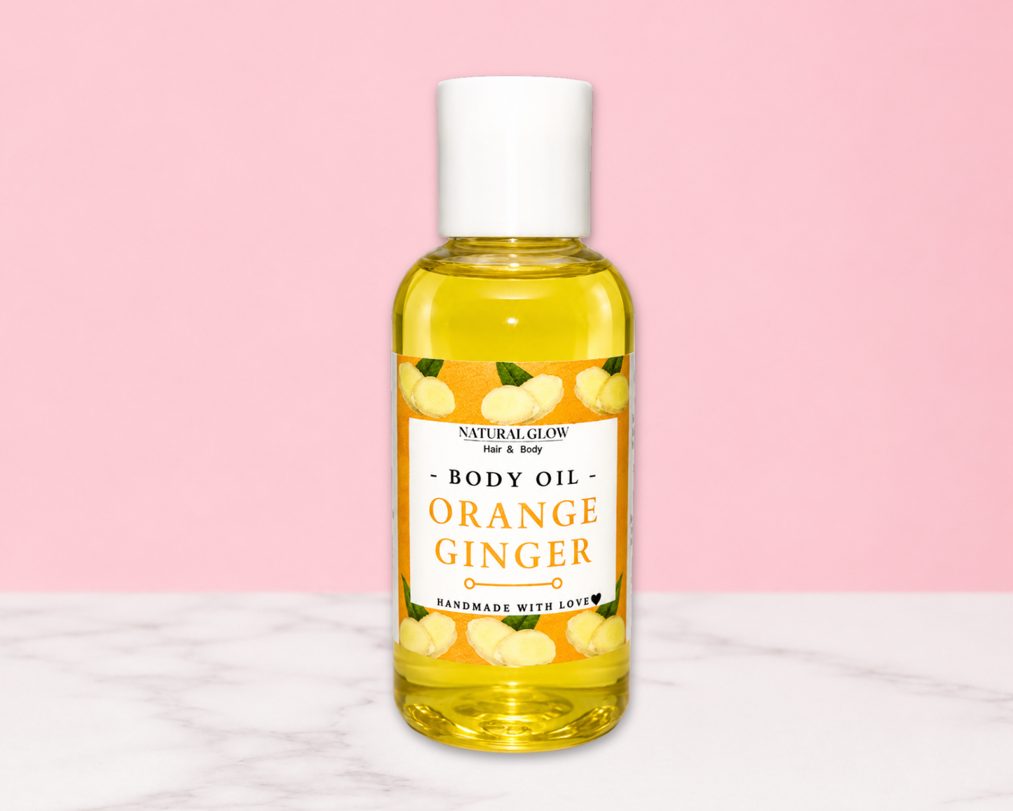 orange ginger moisturizing body oil by Natural Glow Hair & Body