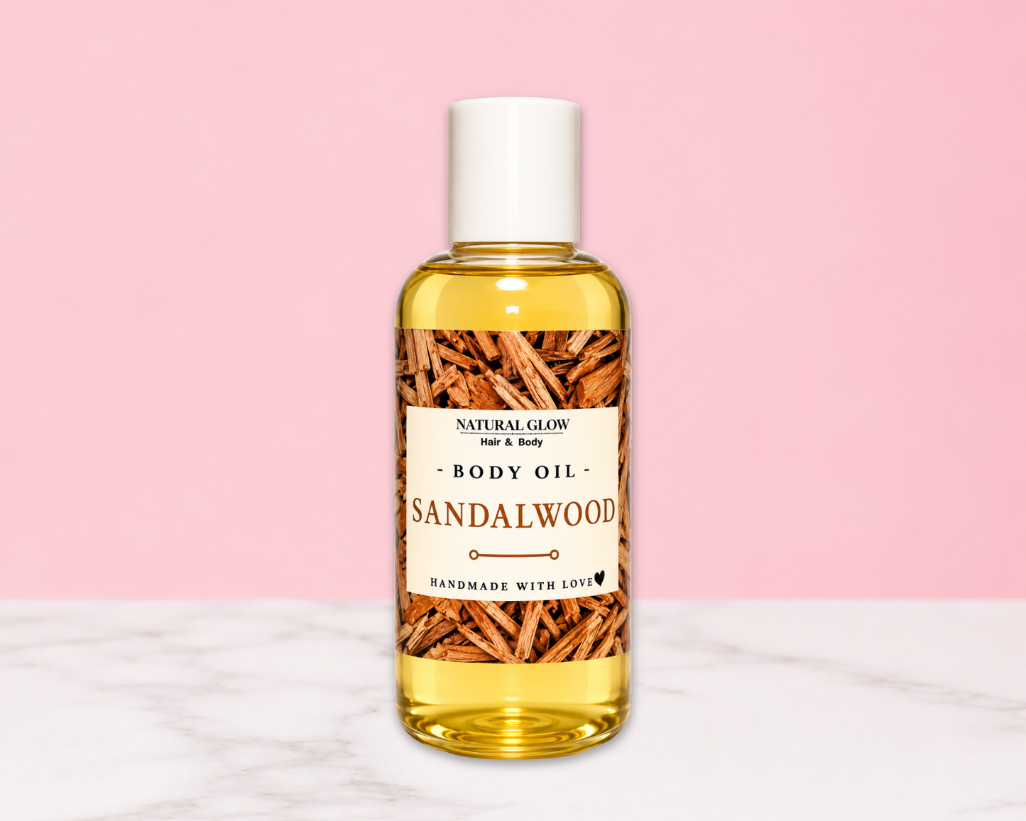 sandalwood moisturizing body oil by Natural Glow Hair & Body