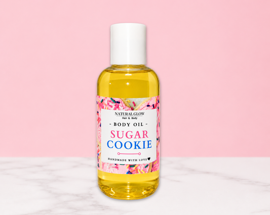 Sugar Cookie scented moisturizing body oil by Natural Glow Hair & Body