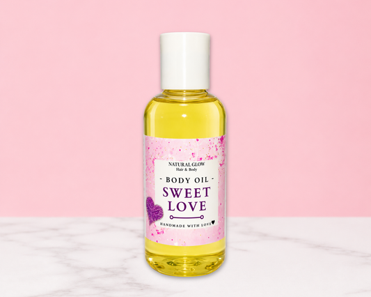 sweet love moisturizing body oil by Natural Glow Hair & Body