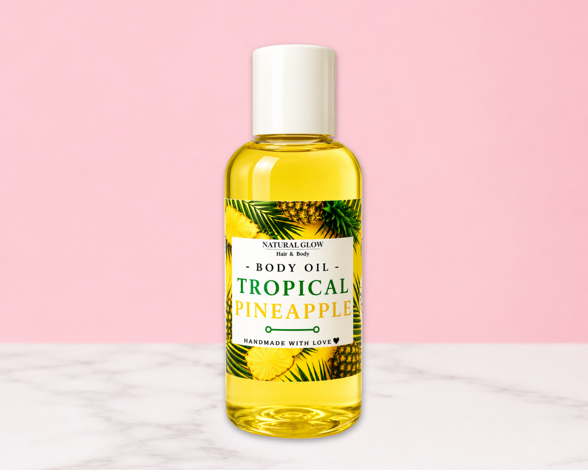 tropical pineapple moisturizing body oil by Natural Glow Hair & Body