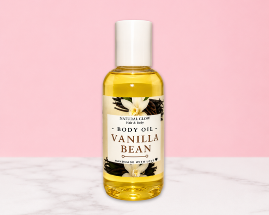 vanilla bean moisturizing body oil by Natural Glow Hair & Body