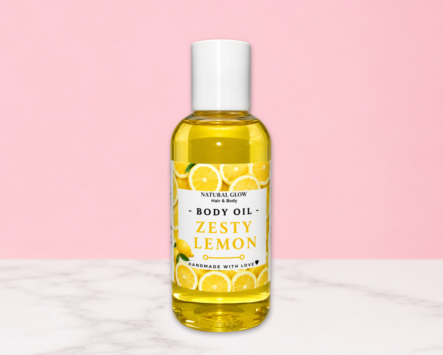 zesty lemon moisturizing body oil by Natural Glow Hair & Body