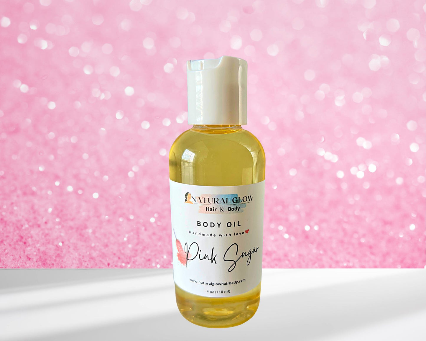 Pink Sugar Body Oil – Natural Glow Hair & Body
